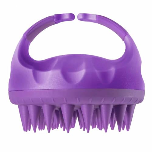 IMAXWAVE Cepillo Masajeador Capilar, Cepillo de Ducha para el Cuero Cabelludo, Cepillo de Champú y Masaje, Cepillo para Masaje de Cabeza, Masajeador de Pelo, Cepillo Estimulador, Silicona - Morado