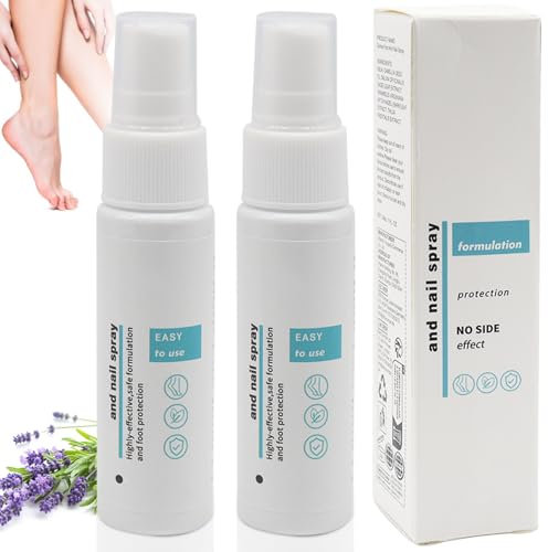 Spray Contre Les Mycoses Des Pieds, 2 x 30ml Spray Fongicide Contre Les Mycoses Des Pieds, Soulagement Des Démangeaisons, Traitement Des Mycoses Des Pieds Spray Protecteur Pour Les Ongles Et Les Soins