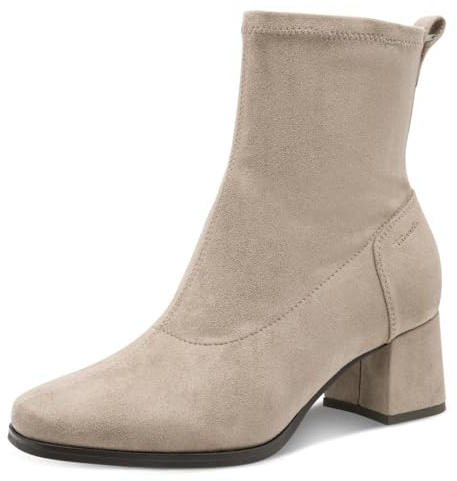 Tamaris Comfort Damen Stiefeletten Spitz mit Blockabsatz, Grau (Grey), 39 EU
