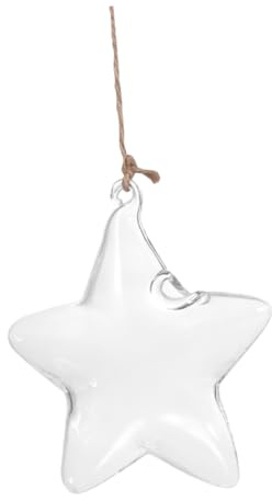 FONDOTIN Vase Suspendu Verre Forme Étoile De Mer Récipient à Fleurs pour Maison Jardin Jardinière Hydroponique