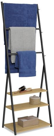 IDMarket - Porte-serviettes 3 niveaux DETROIT 3 étagères design industriel