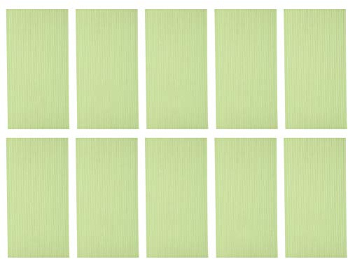 Adfaga Hojas de Cera de Abejas Base de Colmena 10 Piezas Hojas de Miel de Apicultura de Plástico Verde para Apicultores Suministros de Apicultura Plástico 41.5x21cm 1320g