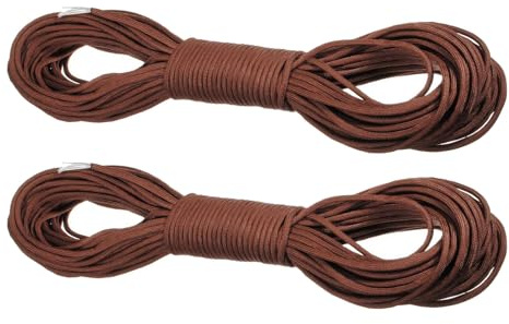 BIUDECO Cuerda de Paracaídas Multiusos 4 MM 7 Hebras Color Marrón 31 M por Unidad Resistente para Camping Escalada Supervivencia y Tendedero al Aire Libre