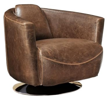 Vente-unique-Clubsessel Leder - Vintage Leder - FLORENTIN