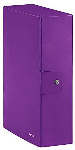 LEITZ Wow Cartella Progetti in Cartoncino Plastificato, Viola, Dorso 10 cm