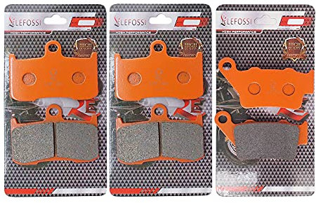 LE LEFOSSI moto Fibre de Carbone Plaquettes de Frein Avant et Arrière Pour Compatible avec Triumph Street Triple 675 R 2013 2014 2015 2016 Street Triple RX 675 2015 2016 FA347F FA213R