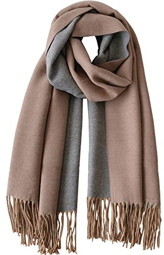 CLELLA 80''*27'' Scarf Women Cashmere Scarves With Gift Box Double Sided Winter Pashmina Shawl Thick Oversized Scarves Wraps with Tassels Christmas