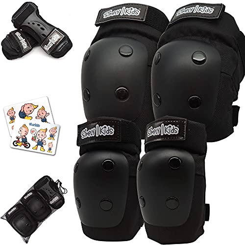 Simply Kids Protection Roller Enfant I Genouillère Coudières et Protège-Poignets pour Fille Garçon I Protection Skateboard Enfant avec Sac Mesh I Vélo Trotinette Draisienne Ski Patinage