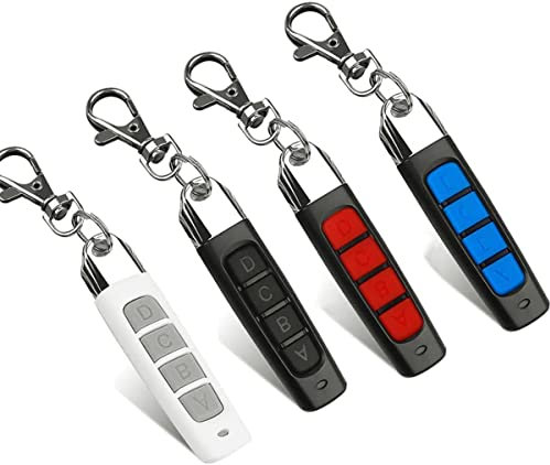 Duplicateur de télécommande 4 Pièces 4 en 1, télécommande de copie, duplicateur de télécommande 433 MHz, ouvre-porte de garage, scanner de code clone, clé de voiture