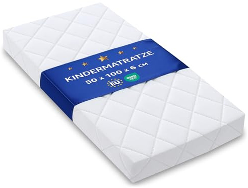 Stubenwagen Baby Matratzen Kinderwagen 50x100 cm - Matratze Beistellbett Babywiege Kindermatratze Oval Reisebett Nässeschutz Moseskorb Matraze 50 x 100 Kinderwagenmatratze Oeko-Tex