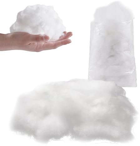 Ymxil Watte Kunstschnee, Weihnachten Schnee Deko, Watte zum Basteln, Künstliche Schneedeko Weihnachtsbaum Deko Schnee Weiß Flauschig Füllwatte Weihnachten Party Dekoration Zubehör (150g)