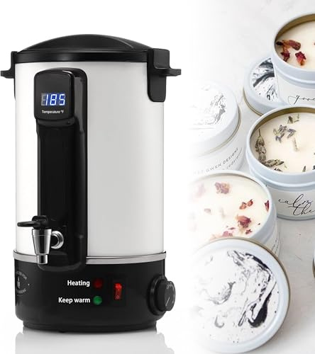 WEIWAN 10L Sciogli Fusore Cera per Candele, Melter per Creazione, Grande Sciogli Cera Elettrico con Beccuccio
