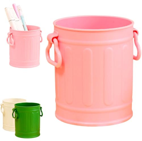 Naunna Portalápices de Gran Capacidad para Escritorio, Organizador Multifuncional para Oficina y Hogar, Diseño Moderno y Colores Pastel, Soporte de Lápices y Cosméticos, Material Resistente (Rosa)