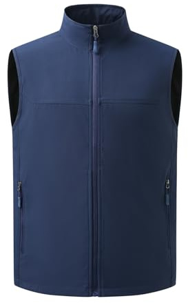 Allthemen Herr ledig ståkrage väst softshell vindtät väst ytterkläder lätt ärmlös jacka