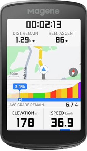 Magene C706 Smart GPS Bike Computer – 3.3 Color Touchscreen with Map Navigation, Voice Guidance, Freeride ClimbPro, Live Segments, Dual-Band GNSS Cycling Computer