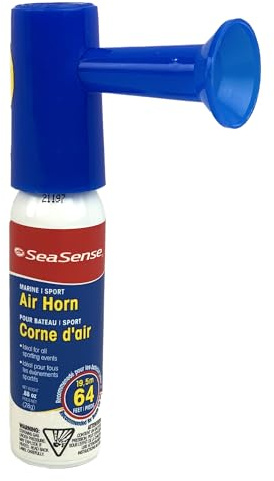 SeaSense Air Horn – Pocket Size (0.88 oz), 115 dB – Loud 1 Mile Range, Meets EPA & USCG Standards – Great for Boat & Marine Safety, Ideal for Sporting Events Such as Football & Soccer