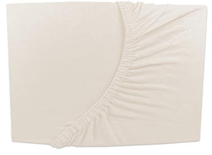 Topper Spannbettlaken - Natur/Creme - 180x200-200x200 cm Jersey 100% Baumwolle(Natur/Ecru/crème)