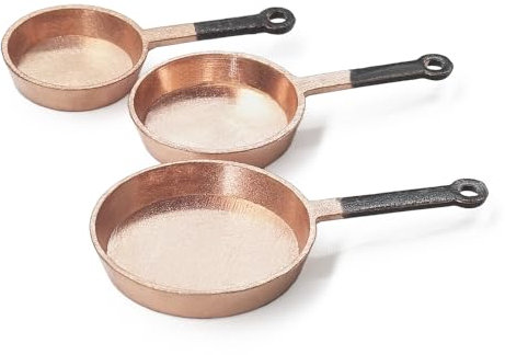 Odoria 1/12 Miniatura 3PZ Sartén Batería de Cocina Accesorio para Casa de Muñecas