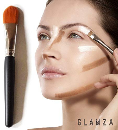 Glamza Classic Flat Face Makeup Cosmetic Foundation Blush Contour Concealer Soft Brush