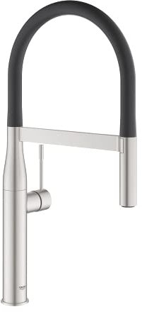 GROHE Einhand-Spültischbatterie Essence 30503, Einlochmontage, herausziehbare Profibrause, eigensicher, Professional Edition, supersteel