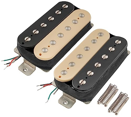 Artec VH-Rock Alnico 5 Scoperto Pick Up Humbucker Set per Chitarra Elettrica, Zebra