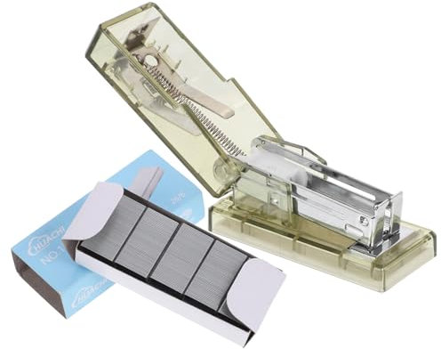 LALAFINA Kleiner Kunststoffhefter Transparent Kompakter Tischhefter Multifunktional Für Schüler Und Homeoffice