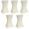TRUTZHOLM 5X Stehtischhusse 60 cm Farbe nach Auswahl 60 cm Tischdecke Husse für Partytisch Bistrotisch Stehtisch Husse anthrazit Decke Klapptisch Tischüberzug Tischhusse (5er Set) (Beige)