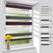 Homland Doppelrollo Klemmfix ohne Bohren B50 x H140 cm(Stoffbreite 45cm) Weiß-grau-lila, Duo Rollo, Rollo Klemmrollos lichtdurchlässig & verdunkelnd, Verstellbar Fensterrollo Sonnenschutz