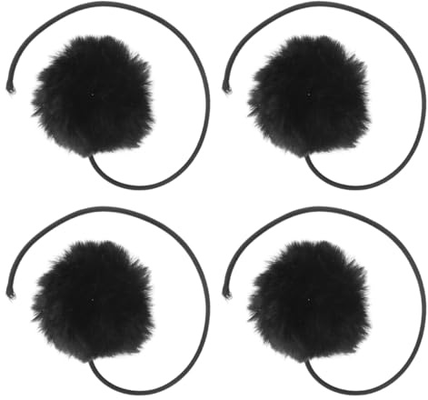 Kisangel Lot de 4 balles de rechange pour arbre à chat - Jouet avec cloche en peluche