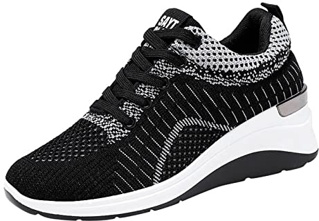 Skor Hallux Valgus dam breda K lediga nätskor dam ventilerande löparskor med kilklack skor fritid träningsskor dam sneakers kilklack sneakers dam