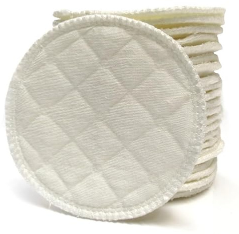 VICASKY Pads 12pcs Breastfeeding Washable Breast Reusable Bra Breast-Feeding White Baby Products Shields for Nursing Cotton Pad Highly Absorbent Bras Inserts Leakproof
