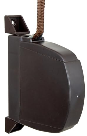 TELKES- Avvolgitore per Tapparelle Esterno Cinghia Marrone 20MM x 5m Integrata Ribaltabile 180º in PVC per Finestre Nastro Lungo - Facile Installazione Design Compatto Universale (Nero, Cinghia 14mm)