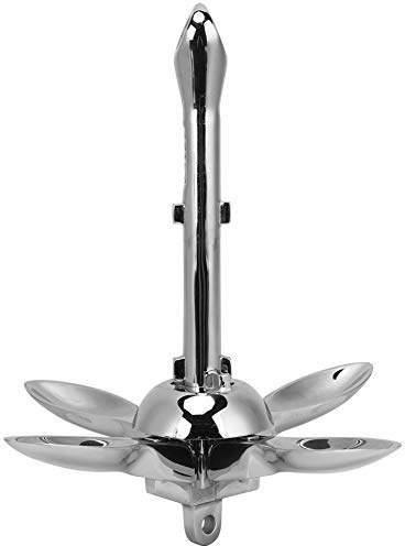 ZCZDHNA Anchor de Botes 304 Acero Inoxidable | Ancla de Grapnel para Bota de Pesca/Bote de Goma/piragüismo | Diseño Plegable y establo Ambiental | 645g de Peso Ligero