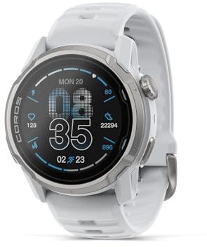 COROS APEX 4 sportuhr mit GPS – 1,2 MIP-Touchscreen, globale Karten mit Navigationsanleitung, 34 Tage Akku, Mikrofon, Lautsprecher, 5 Klettermodi, Echtzeitwetter, Luftdruck, Wind (Weiß, 42mm)