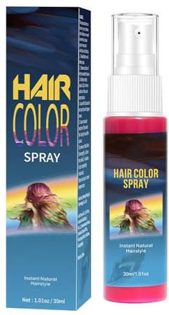 Spray Temporaire pour Coloration des Cheveux,Spray Colorant Cheveux,SpraysTeinture Temporaire Chéveux Rapide et Séchage Rapide,Teinture à Usage Unique Lavable,pour Fête,Festival,Cosplay (rose)