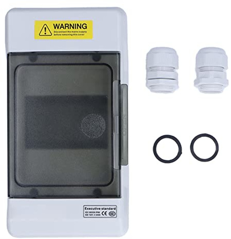 Scatola di distribuzione Custodia di giunzione in plastica impermeabile a 4 vie Copertura trasparente Montaggio su guida DIN per apparecchiature di comunicazione per interni ed