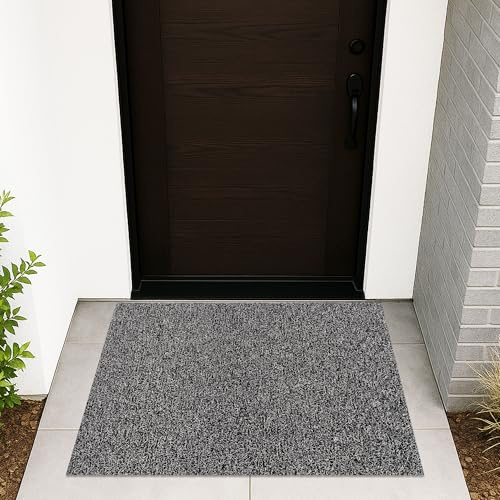 Ultralux Felpudo resistente contra la suciedad, antideslizante, alfombrilla de entrada de 80 x 50 cm, alfombrilla de bobina de vinilo, barro y barrera contra el polvo, raspador exterior sin respaldo