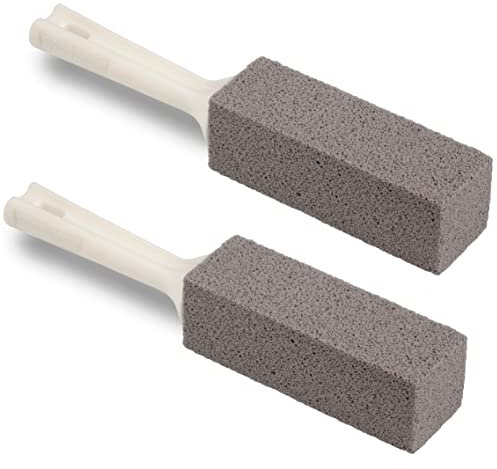 Cleaning Block WC, Toilette-Reinigungsstein mit Griff, 1 Stück (2er Pack), grau,