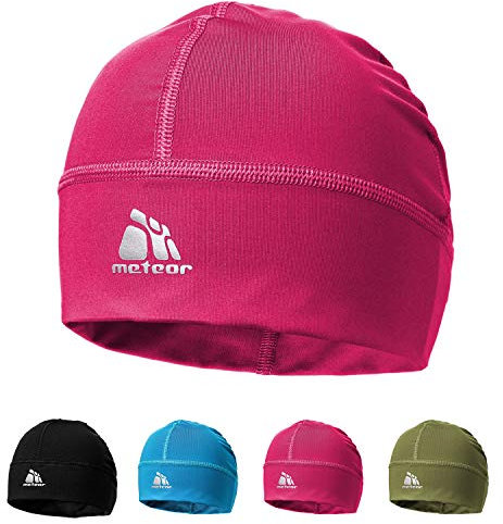 meteor Mütze - Herren Winter-Mütze Silberionen Winddicht Skull-Cap Mütze Damen Unterzier-mütze Die Kappe für Motorrad Fahrrad Helmklettern Ski Snowboard Kopfbedeckung Vision (Universal S-L, Rosa)