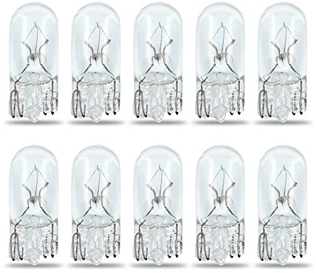 Technical Precision 5 Watt Light Bulbs 12V Xenon Wedge Base T3.25 Replacement for Seagull Lighting 9732 Bulbs Sewing Machine Light Bulb - Under Cabinet Light Bulb - RV Cabinet Lights - 10 Pack