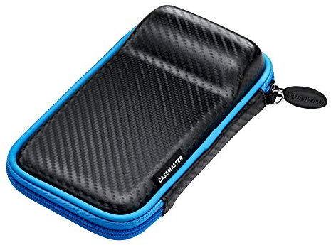 Casemaster Unisex-Erwachsene Dart Case Sport-Darttasche mit schwarzem Reißverschluss, blau