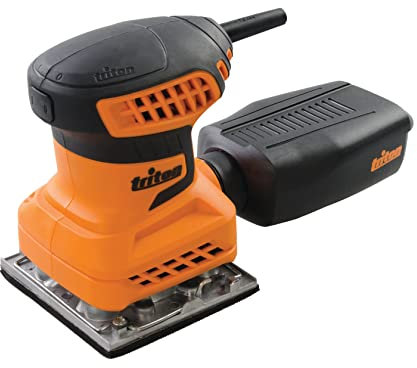 Triton 200W Orbital Palm Sander 1/4 Sheet TQTRSS (389621), Black