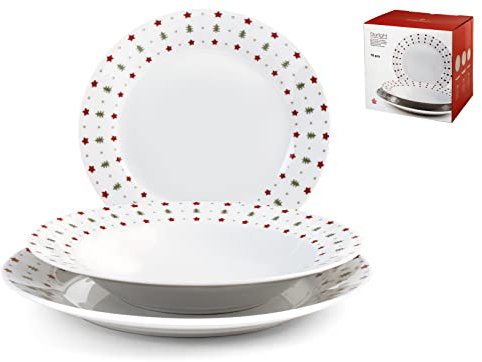 Home Servizio Tavola Ala 18 Pezzi, Starlight, Porcellana (760778)