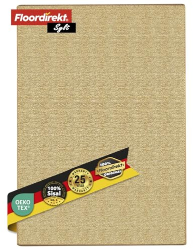 KARAT Sisal Teppich - Teppichläufer 80 cm breit - Naturfaser Läufer - Teppich für Wohnzimmer, Flur, Schlafzimmer - Sisalteppich Sylt (80 x 100 cm, Natur)