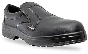 Lendeo Base Black S2 Chaussures de sécurité plates Noir Chaussures de travail Chaussures de cuisine, Noir , 41 EU