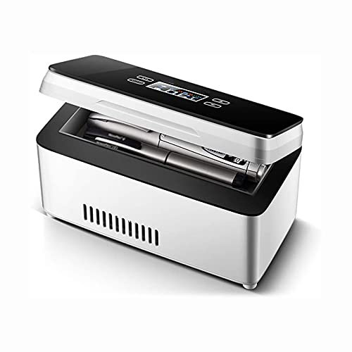 Frigoríficos Caja enfriadora de insulina portátil, mini enfriador de insulina, batería y bolsa de 13000 mAh, para automóvil, viaje, refrigerador de medicina casera, manteniendo el enfriamiento 0-