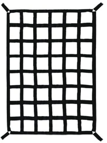 YEJAHY Ladeflächennetz, Frachtnetz für Anhänger, Schwere Ladenetze Pickup-Ladeflächennetz Gepäcknetz Verstellbar für SUVs, Autos und Lastwagen, 127cm x 106cm