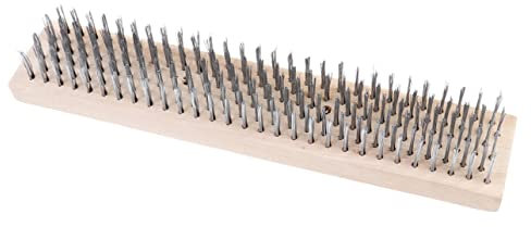 Beavorty Cepillo Desoxidante de 30 Cm Cepillo de Alambre para Patio Cepillo Limpiador Escoba de Jardín para Exteriores