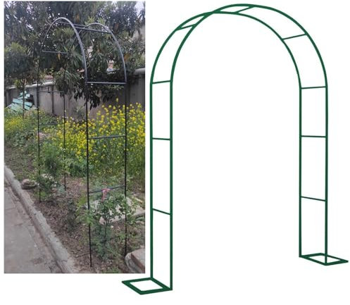 Arco De Rosas para Jardín, Arco De Rosas De Metal, Pérgola De Jardín, Marco De Metal De Acero, Pabellón, Pérgola, para Jardín, Patio, Césped, Entradas, Salones De Boda(Dark green,2.8x2.2x0.4m)