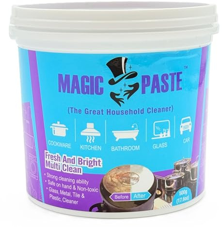 Magic Paste™ rengöringspasta för alla ändamål – 16 oz. – för disk, diskhoar, skor, metall, keramik, glasspishällar, bilhjul och mer